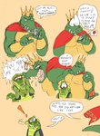 alligator alligatorid anthro comic crocodile crocodilian diddy_kong_racing donkey_kong_(series) english_text group hi_res king_k._rool kremling krunch_the_kremling male nintendo rareware reptile scalie shesamonkey text