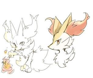 3_fingers ambiguous_anthro ambiguous_gender anthro arm_tuft biped cheek_tuft chest_tuft claws closed_smile elemental_manipulation facial_tuft finger_claws fingers fire fire_manipulation front_view fur hip_tuft holding_object holding_stick inner_ear_fluff looking_at_viewer mouth_closed multicolored_body multicolored_fur multiple_poses nude_ambiguous nude_anthro open_mouth open_smile orange_body orange_eyes orange_fur orange_inner_ear_fluff orange_nose pointy_ears pose prick_ears shoulder_tuft side_view simple_background smile solo standing stick tapering_snout teeth tuft white_background white_body white_fur yellow_body yellow_fur ska_siyu nintendo pokemon braixen canid generation_6_pokemon mammal pokemon_(species) 2022 bust_portrait colored digital_drawing_(artwork) digital_media_(artwork) half-length_portrait portrait