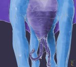 2_penises animal_genitalia animal_penis belly blue_body bodily_fluids dripping feral genital_fluids genital_slit genitals hemipenes male membrane_(anatomy) membranous_wings multi_genitalia multi_penis penis penis_tentacles precum precum_drip purple_belly purple_wings solo tapering_penis tapering_tentacles tentacles wings rienkarrot mythology kouryuu aquatic_dragon dragon marine mythological_creature mythological_scalie scalie