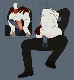 anal anal_penetration animal_genitalia animal_penis anus balls bestiality butt canine_genitalia canine_penis clothed clothing cowgirl_position duo erection feral feral_penetrated for_a_head from_front_position fur gaping gaping_anus genitals hand_on_butt holding_butt human_on_feral humanoid_genitalia humanoid_on_feral humanoid_penetrating humanoid_penetrating_feral humanoid_penis interspecies knot machine male male/male male_penetrated male_penetrating male_penetrating_male nub_tail nude on_bottom on_top penetration penile penis sex simple_background spread_anus spread_butt spreading suit young puppyratcat skibidi_toilet avaya_(puppyratcat) felvin_(puppyratcat) canid canine canis human humanoid mammal object_head robot hi_res