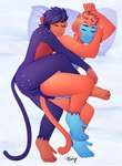 anthro circumcised cuddling duo erection genitals hot_dogging male male/male nude penis sex sleeping staryzzard deli_guy manic_the_monkey haplorhine mammal monkey primate absurd_res hi_res