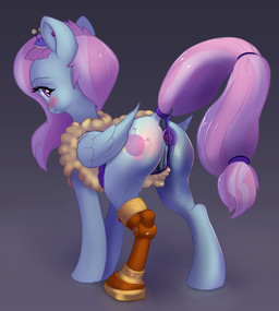 amputee anal anal_penetration animal_genitalia animal_vulva anus blush butt buttplug cutie_mark dildo disability equine_genitalia equine_vulva female feral genitals grey_background hair looking_at_viewer looking_back multicolored_hair penetration plug_(sex_toy) prosthetic sex_toy simple_background solo teats transparent_buttplug transparent_dildo transparent_sex_toy vulva wings hexado friendship_is_magic hasbro my_little_pony mythology kerfuffle_(mlp) equid equine mammal mythological_creature mythological_equine pegasus 2019 hi_res