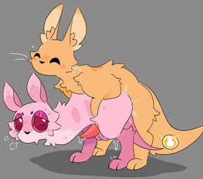 animal_genitalia armless bodily_fluids doggystyle duo feral feral_on_feral fluffy from_behind_position genitals long_tail male male/male mod orange_body pink_body sex simple_background sweat tail tired_eyes whiskers darkoh rain_world videocult the_nomad_(deadlands) candle_mouse_(deadlands) slugcat hi_res