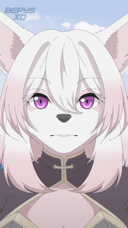 anthro armor bite black_nose blep breasts cleavage clothed clothing day eyelashes female first_person_view foreshortening fur hair licking licking_viewer long_hair looking_at_viewer mouth_shot music open_mouth outside sharp_teeth solo teeth tongue tongue_out white_body white_fur white_hair bepysxd lora_(bepysxd) canid canine canis mammal wolf 2026 9:16 animated digital_media_(artwork) hi_res short_playtime sound video
