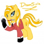 blue_eyes clothing creamsicle female knife mane mask quadruped simple_background solo tail white_background jeroba_(artist) hasbro my_little_pony team_fortress_2 valve dreamsicle_swirl spy_(team_fortress_2) equid equine horse mammal pony 1:1 crossover low_res