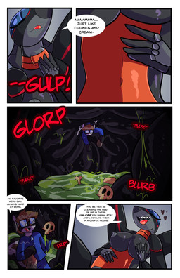 aircraft anthro anthro_pred anthro_prey bodily_fluids bone bones_in_stomach breasts dialogue digestion_implied duo eyes_closed eyewear female female_pred glasses heart_symbol implied_fatal inside_stomach machine male male/female male_prey neck_bulge oral_vore skull stomach_acid swallowing text vehicle vore willing_prey demonkitty unknown_artist aeromorph living_aircraft living_machine living_vehicle comic english_text hi_res