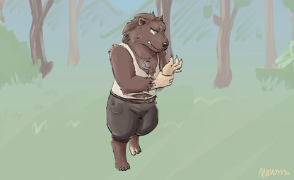 4_fingers 4_toes angry anthro bottomwear brown_body brown_fur clothing discomfort feet female fingers forest forest_background fur fur_growth growth looking_at_hand looking_down mid_transformation nature nature_background plant solo species_transformation toes topwear torn_clothing transformation transformation_by_object tree mulveyyy mythology terraria canid canine human mammal mythological_canine mythological_creature werecanid werecanine werecreature werewolf hi_res