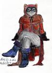 anthro boots breasts cape clothed clothing female footwear fur genitals grey_body grey_fur mask nipple_outline pink_nose pussy shoes solo upskirt whiskers asthexiancal dogtanian_and_the_three_muskehounds milady_(muskehounds) domestic_cat felid feline felis mammal 2009 hi_res