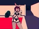alternative_fashion anthro bikini black_bikini black_clothing black_swimwear clothing female goth gothic_bikini happy pool solo swimwear two-piece_swimsuit crischar_foxito backrooms poolrooms alexa_(crischar_foxito) lagomorph leporid mammal monster rabbit hi_res