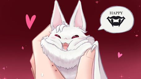 bite_mark blush fangs feral feralized fur heart_symbol male red_eyes solo teeth white_body white_fur aehakuma baldur's_gate baldur's_gate_3 bioware electronic_arts larian_studios astarion_(baldur's_gate) batstarion bat human leaf-nosed_bat mammal microbat vampire_bat yangochiropteran 16:9 hi_res widescreen