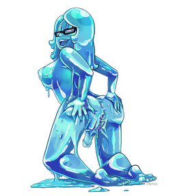after_transformation anus big_breasts breasts butt erect_nipples erection eyewear eyewear_only genitals glasses glasses_only goo-connected_lips hair hand_on_butt herm humanoid_genitalia humanoid_penis intersex long_hair nipples not_furry nude open_mouth penis sackless simple_background slime solo translucent translucent_body translucent_penis vulva wearing_glasses white_background cavitees goo_creature 2015 hi_res