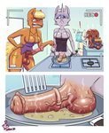 absurd_res angry animal_genitalia animal_penis anthro apple_in_mouth appliance apron apron_only balls bodily_fluids breasts butt camera cannibalism clothing cock_and_ball_torture coco_pommel_(mlp) cooking_with_furs cookware cross-popping_vein cutie_mark death equid equine equine_genitalia equine_penis erection fan_character female female_prey friendship_is_magic frying_pan genital_torture genitals gesture group gynomorph gynomorph_prey hand_gesture hasbro hi_res inside intersex intersex_prey ketchup_veins kitchen kitchen_appliance kitchen_stove kitchen_utensils knife mammal medial_ring mostly_nude ms._harshwhinny_(mlp) my_little_pony open_mouth penis plate pointing princelykos sad spatula standing steam stove surprise sweat tail text tools vein veiny_penis video_camera zesty_gourmand_(mlp)