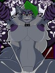 ambiguous_penetration angry anthro armwear big_breasts bodily_fluids breasts clothing collar cum cum_inside female first_person_view genital_fluids green_highlights grey_body grey_hair hair highlights_(coloring) impregnation lipstick looking_at_viewer machine makeup nipples orgasm ovum penetration piercing purple_nipples sex sperm_cell submissive submissive_pov teeth johnithanial five_nights_at_freddy's five_nights_at_freddy's:_security_breach scottgames steel_wool_studios roxanne_wolf animatronic canid canine canis mammal robot wolf 2025 3:4 absurd_res digital_media_(artwork) hi_res