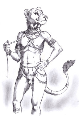 5_fingers 8_nipples accessory animal_genitalia anthro balls bedroom_eyes belly_nipples biped bracelet collar dancer_outfit ear_piercing ear_ring femboy fingers fully_sheathed furgonomics genitals jewelry jewelry_only leash leashed_collar looking_at_viewer male male_anthro multi_nipple narrowed_eyes nipples piercing pubes ring ring_piercing seductive sheath simple_background smile smiling_at_viewer solo standing tail tail_accessory tail_jewelry tail_ring tail_tuft tuft white_background 0laffson felid lion mammal pantherine 2025 hi_res portrait three-quarter_portrait traditional_media_(artwork)