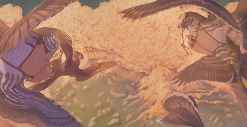 4_toes 4_wings ambiguous_gender anthro cloud cumulonimbus feet feral group multi_wing scenery semi-anthro toes wings zygodactyl aniriteron european_mythology mythology arvinian avian dragon mythological_creature mythological_scalie scalie western_dragon wyvern zaforiflyn(arvinian) absurd_res hi_res huge_filesize