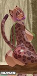 breasts butt female outside pose snow hazmund lyla_(hazmund) felid mammal pantherine snow_leopard 3d_(artwork) digital_media_(artwork) hi_res pinup