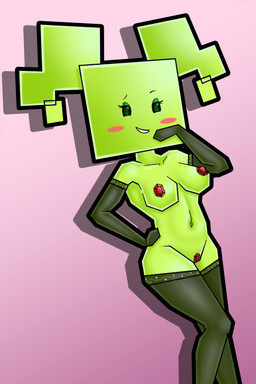 armwear bedroom_eyes blush clothing elbow_gloves eyebrows female gem gloves gradient_background grin hand_on_hip handwear legwear looking_at_viewer mostly_nude narrowed_eyes not_furry pasties raised_eyebrow ruby_(gem) seductive simple_background smile solo thigh_highs sleepiitreat mario_bros nintendo paper_mario mimi_(paper_mario) humanoid 2:3 hi_res