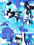 2018 3:4 4_toes anthro anus areola barely_visible_anus big_breasts big_butt blue_hair blue_nipples blue_pussy blush bodily_fluids breast_size_difference breasts butt cephalopod cetacean claws comic detailed_background dialogue digital_media_(artwork) dolphin duo english_text feet female female/female forced freckles genital_fluids genitals hair hi_res imminent_rape mammal marine mollusk nipples non-mammal_breasts nude oceanic_dolphin orca outside partially_submerged penelope_(rainbowscreen) pussy questionable_consent rainbowscreen restrained sea size_difference speech_bubble suspension tentacles text thick_thighs toe_claws toes toothed_whale upside_down vaginal_fluids water wet