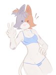 anthro bikini blep clothing female selfie smile smiling_at_viewer solo suggestive suggestive_clothing swimwear tongue tongue_out two-piece_swimsuit sikesmort epic_games fortnite cate_meowdy felid feline mammal hi_res sketch