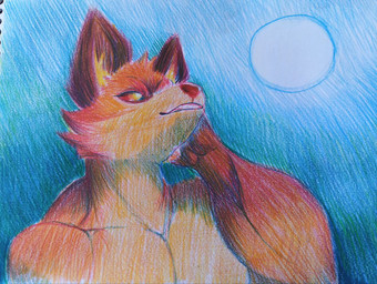 anthro barazoku fanfic fanfiction fur looking_at_moon male muscular muscular_anthro muscular_male night orange_body orange_fur pecs romantic smile solo pinumontbalou epic_games fortnite fennix_(fortnite) canid canine canis fox mammal story story_in_description