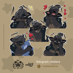 anthro daydream duo gesture hand_gesture heart_symbol horn hug love male mischievous shy solo telegram_sticker thinking thoughtful_expression thumbs_up tongue tongue_out wondering naoto telegram bovid bovine canid canine canis coyote mammal 1:1 hi_res