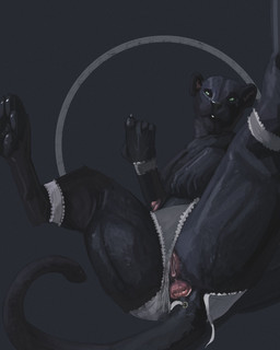 anatomically_correct anatomically_correct_genitalia anatomically_correct_vulva animal_genitalia animal_vulva beckoning black_body black_fur black_lips clothed clothed_feral clothing feline_genitalia feline_vulva female feral fur genitals gesture green_eyes lingerie lips lying on_back panties pawpads realistic_feral seductive solo tail_anus underwear vulva cosmiclife felid jaguar mammal pantherine hi_res