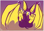 anthro back_wings balls bat_nose bat_wings big_balls big_ears big_penis big_wings biped black_body claws countershade_feet countershading fangs feet foot_focus foreskin front_view genitals glans half-erect huge_balls huge_penis humanoid_genitalia humanoid_penis hyper hyper_balls hyper_genitalia hyper_penis looking_at_viewer lying male membrane_(anatomy) membranous_wings neck_tuft on_back penis raised_foot short_tail simple_background solo tail teeth toe_claws tongue tongue_out tuft wings yellow_body yellow_countershading young young_anthro young_male fuf bat mammal 2020