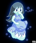 abdominal_bulge belly black_background blue_body bubble burping female navel simple_background solo vore retrobelly spooky's_jump_scare_mansion spooky_(sjm) ghost human mammal spirit 5:6 digital_media_(artwork) hi_res pixel_(artwork)