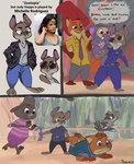 alternate_universe anthro brown_body brown_fur brown_wool clothing countershading female fur gloves_(marking) green_eyes group male male/female markings multicolored_body multicolored_fur police police_uniform purple_eyes text two_tone_body two_tone_fur uniform wool_(fur) young boloid disney zootopia finnick_(zootopia) gideon_grey judy_hopps nick_wilde sharla_(zootopia) travis_(zootopia) black-footed_ferret bovid canid canine caprine european_rabbit fennec_fox fox human lagomorph leporid mammal mustelid musteline oryctolagus rabbit red_fox sheep true_fox true_musteline weasel comic digital_media_(artwork) english_text hi_res