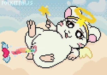 accessory blush bodily_fluids chibi_wings cloud dildo dildo_in_vagina dildo_insertion fantasizing feathered_wings feathers female feral genital_fluids halo ham_ham_heartbreak headband heart_symbol liquid lying magic magic_wand magical_stimulation masturbation on_back penetration potion potion_bottle sex_toy sex_toy_in_vagina sex_toy_insertion sky skyscape speech_bubble star text vaginal vaginal_fluids vaginal_penetration wet whiskers wings conditional_dnp pocketpaws hamtaro_(series) harmony_(hamtaro) angel cricetid hamster mammal rodent animated digital_media_(artwork) pixel_(artwork) pixel_animation