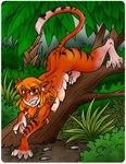 8_breasts after_transformation anthro breasts claws female multi_breast pupils slit_pupils solo stripes transformation naga_(artist) one_piece nami_(one_piece) felid mammal pantherine tiger hi_res