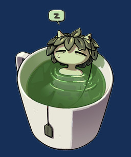 2_horns aged_down ambiguous_gender beverage container cup green_body green_skin horn leaf leaf_hair mug not_furry nude partially_submerged plant plant_hair pseudo_hair solo tea tea_bag wet young discount-supervillain adventure_time cartoon_network huntress_wizard elemental_creature elemental_humanoid flora_fauna humanoid plant_humanoid digital_media_(artwork)