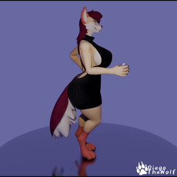anthro big_breasts big_butt bikini blue_background breasts butt clothed clothing container cup ear_piercing ear_ring female genitals hair hand_on_hip holding_container holding_cup holding_object mature_female nipples nude piercing pose red_hair ring_piercing simple_background solo swimwear tan_body two-piece_swimsuit vulva diegothewolf alberarts_(modeler) julia_(diegothewolf) canid canine canis hyenid_(species) mammal wolf 1:1 3d_(artwork) animated digital_media_(artwork) no_sound pinup preview short_playtime turntable_(animation) video