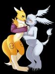 2014 alpha_channel anthro barefoot blush breasts canine claws digimon female fox french_kissing fur gazimon happy kelthis kissing lesbian long_ears mammal navel nipples nude plain_background renamon sharp_claws smile toe_claws tongue tongue_out transparent_background
Rating: Explicit
Score: 6
User: toh
Date: March 06, 2014