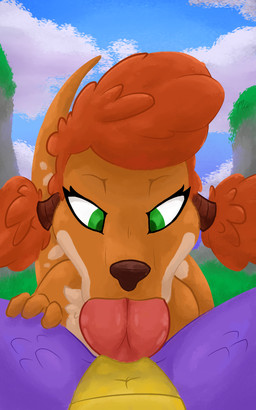 female genitals green_eyes knot knotted_penis looking_down male male/female offscreen_male oral outside outside_sex penis sex magnificent-arsehole activision european_mythology mythology spyro_reignited_trilogy spyro_the_dragon sheila_(spyro) spyro dragon kangaroo macropod mammal marsupial mythological_creature mythological_scalie scalie western_dragon 5:8 hi_res