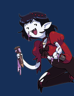 after_murder clothed clothing dot_eyes fangs female food hair not_furry open_mouth severed_body_part severed_hand simple_eyes solo teeth toony discount-supervillain adventure_time cartoon_network fionna_and_cake fionna_and_cake_(franchise) marceline_abadeer princess_bubblegum candy_people_(at) demon food_creature humanoid vampire alpha_channel digital_media_(artwork) hi_res