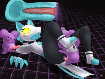 anthro anthro_on_feral anthro_penetrated bestiality blush female female_on_feral feral feral_penetrating feral_penetrating_anthro from_front_position genitals group internal internal_vaginal larger_sub lying machine male male/female missionary_position on_back penetration penile penile_penetration penis penis_in_vagina questionable_consent sex shocked size_difference smaller_male submissive trio uterus vaginal vaginal_penetration vulva masteroflasagna deltarune undertale_(series) tasque_manager darkner felid mammal maus_(deltarune) mouse murid murine rat robot rodent 4:3 hi_res