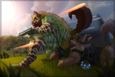 anal animal_genitalia animal_penis anthro anthro_on_anthro anus backsack balls brown_body canine_genitalia canine_penis detailed_background duo erection eyes_closed genitals grass gun holding_gun holding_object holding_ranged_weapon holding_weapon licking lying male male/male male_anthro male_rimmed male_rimming male_rimming_male muscular muscular_anthro muscular_male on_front open_mouth oral penis perineum plant ranged_weapon rimming sex surprised thick_thighs tongue tongue_out weapon kendryzak epic_games fortnite wendell_(fortnite) canid canine canis coyote mammal wolf hi_res