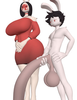 anthro balls big_balls big_breasts big_penis black_eyes black_hair bouncing_penis breasts cjk_character clothing dress duo female flaccid foreskin frown genitals hair huge_balls huge_breasts huge_penis hyper hyper_genitalia hyper_penis male nude penis red_eyes thick_thighs unretracted_foreskin white_body wide_hips cyanu cyanu_(modeler) lihu_(cyanu) luke_(cyanu) lagomorph leporid mammal rabbit 3d_(artwork) 3d_animation animated digital_media_(artwork) loop incest_(lore) mother_(lore) mother_and_child_(lore) mother_and_son_(lore) parent_(lore) parent_and_child_(lore) parent_and_son_(lore) son_(lore)
