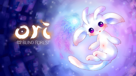 abstract_background ambiguous_gender antennae_(anatomy) blush cheek_tuft facial_tuft feral fur looking_at_viewer midair navel open_mouth pawpads pink_pawpads purple_eyes semi-anthro solo tail text tuft video_game_logo white_body white_fur wisps d685ab7f microsoft ori_(series) xbox_game_studios ori_(ori) guardian_spirit mammal digital_drawing_(artwork) digital_media_(artwork) english_text hi_res unavailable_at_source wallpaper