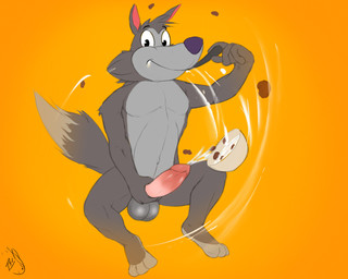 anthro athletic athletic_anthro athletic_male balls barefoot biped bodily_fluids bowl cereal container countershading cum cum_as_food cum_in_bowl cum_in_container eating erection feet food front_view genital_fluids genitals glistening glistening_balls glistening_genitalia glistening_penis grey_balls humanoid_genitalia humanoid_penis looking_at_viewer male mascot navel nude orgasm pecs penis sitting solo seyrmo cookie_crisp general_mills chip_the_wolf canid canine canis mammal wolf 5:4 source_request