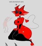 anthro biped clothing cross female inverted_cross legwear nipple_tape pasties solo stockings tape xexeezy sam_(xexeezy) demon