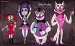 ballerina ballet bell_tutu bottomwear claws clothing dance_shoes dancewear en_pointe fangs fifth_position_arms_(ballet) footwear group machine pointe_shoes puppet shoes skirt teeth text tutu atlas-white five_nights_at_freddy's five_nights_at_freddy's_2 scottgames sister_location ballora_(fnafsl) circus_baby_(fnaf) funtime_foxy_(fnaf) funtime_freddy_(fnafsl) puppet_bonnie_(fnafsl) animatronic bear canid canine fox human lagomorph leporid mammal rabbit robot 2016 digital_media_(artwork) english_text hi_res