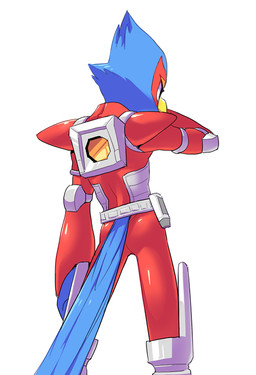 anthro backpack belt bodysuit boots clothing footwear male shoes shoulder_pads simple_background skinsuit solo tight_clothing sunoko24 nintendo star_fox falco_lombardi avian bird