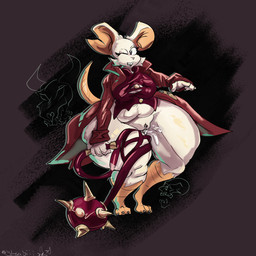anthro big_breasts big_butt bodily_fluids breasts butt clothing female genital_fluids genitals huge_breasts huge_butt huge_thighs hyper hyper_butt hyper_thighs one_eye_closed solo thick_thighs torn_clothing vaginal_fluids vulva weapon whip wide_hips wink wasabiiitornado mina_the_hollower yacht_club_games mina_(mina_the_hollower) mammal mouse murid murine rodent 1:1 hi_res