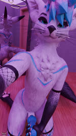 animal_genitalia animal_penis anthro big_dildo blue_body blue_eyes blue_hair blue_penis bottomless butt camera camera_view caynix clothed clothing dildo genitals hair knot male masturbation object_in_ass penetration penis selfie sex_toy solo vrchat_model galax_vr vrchat canid canine fox mammal rexouium 3d_(artwork) 3d_animation 9:16 animated digital_media_(artwork) hi_res no_sound short_playtime webm