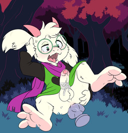 3_toes accessory anal anal_masturbation anal_penetration anthro balls blush bottomless bottomless_male clothed clothing detailed_background dildo erection eyewear feet floppy_ears foreskin forest fur genitals glans glasses grass holding_butt horn humanoid_genitalia humanoid_penis knot knotted_dildo male male_penetrated masturbation object_in_ass open_mouth outside penetration penis penis_accessory penis_ribbon pink_glans plant ribbons robe scarf sex_toy sex_toy_in_ass sex_toy_insertion soles solo spread_legs spreading toes tongue tree white_balls white_body white_fur white_penis white_ribbon tbid deltarune undertale_(series) ralsei bovid caprine goat mammal hi_res