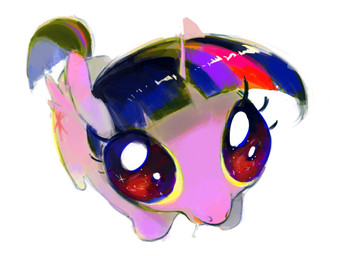 big_eyes bodily_fluids derp_eyes drooling eyelashes female feral horn looking_at_viewer saliva simple_background solo sparkles sparkling_eyes wings unclechai friendship_is_magic hasbro my_little_pony mythology twilight_sparkle_(mlp) equid equine mammal mythological_creature mythological_equine unicorn winged_unicorn hi_res
