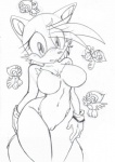 anthro anthrofied awesome_face big_breasts blush breasts crossgender female genitals group mtf_crossgender multi_tail naturally_censored navel pussy simple_background solo_focus tail white_background wide_hipped_female wide_hips worried unknown_artist sega sonic_the_hedgehog_(series) miles_prower avian bird blue_flicky canid canine flicky fox mammal black_and_white meme monochrome sketch