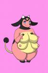 2:3 4_breasts absurd_res anthro areola big_breasts blue_eyes blush breasts breasts_apart curvy_figure eyelashes female full-length_portrait generation_2_pokemon hi_res kewon long_eyelashes long_nipples looking_at_viewer miltank multi_breast nintendo nipples nude pink_areola pink_background pink_nipples pokemon pokemon_(species) portrait simple_background smile solo standing thick_thighs voluptuous voluptuous_female wide_hips
